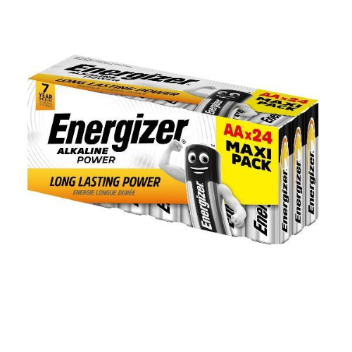 ENERGIZER ALKALINE POWER BATTERIE STILO AA 1.5 V MAXI PACK CONF 24 Pz.